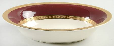 Oxford Burgundy 8" Oval Vegetable Bowl