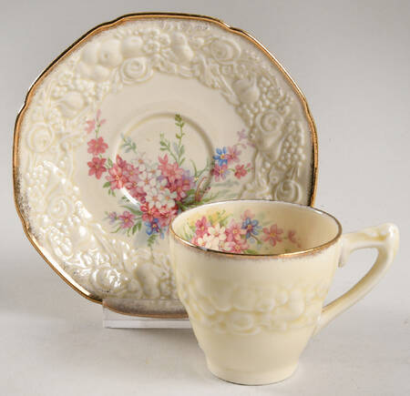 Picardy Flat Demitasse Cup & Saucer Set