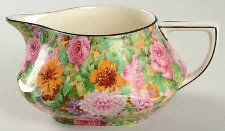 Pink Chintz (Black Trim) Creamer