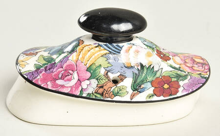 Purple Chintz Lid for Teapot