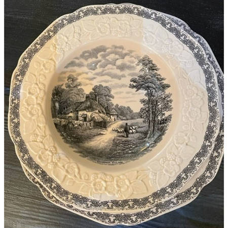 Rural England Large Rim Soup Bowl