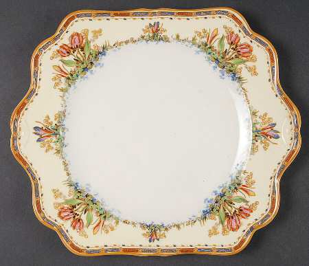 Tulip Square Handled Cake Plate