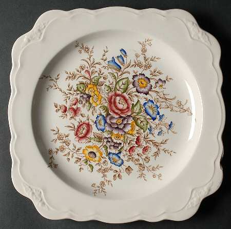 Wilmslow Brown Multicolor Square Chop Plate