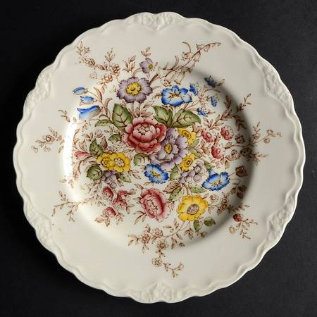Wilmslow Brown Multicolor Salad Plate