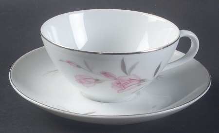 American Beauty Flat Cup & Saucer Set