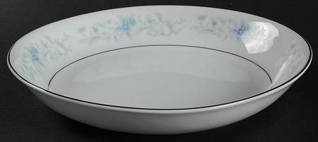 Blue Spray Coupe Soup Bowl