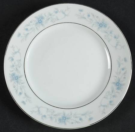 Blue Spray Bread & Butter Plate