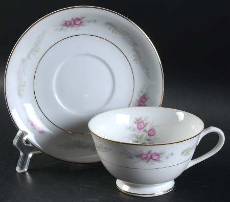Bridal Rose Footed Cup & Saucer Set