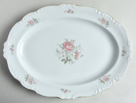 Georgian Rose 14" Oval Serving Platter
