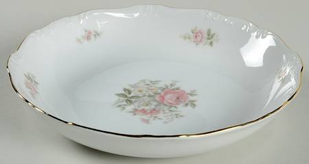 Georgian Rose Coupe Soup Bowl