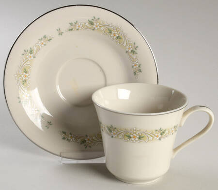 Lotus Footed Cup & Saucer Set
