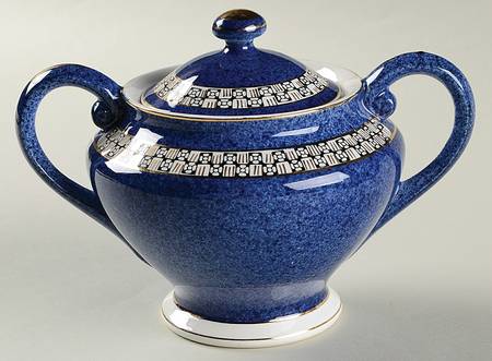 352 Blue Sugar Bowl & Lid