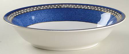 352 Blue 10" Oval Vegetable Bowl