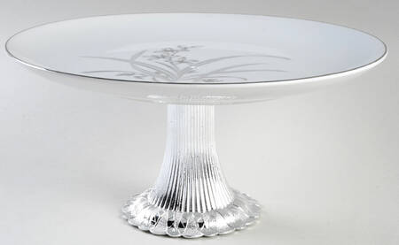 Brigadoon Cake Stand with 4"-5" Metal Pedestal  Hc