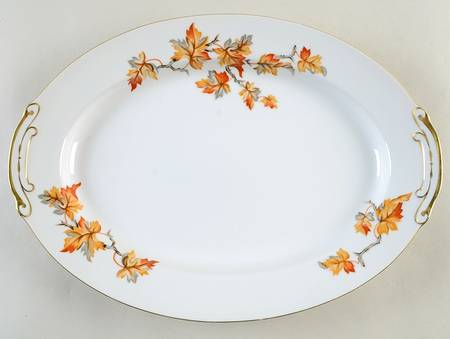 Golden Autumn 14" Oval Serving Platter