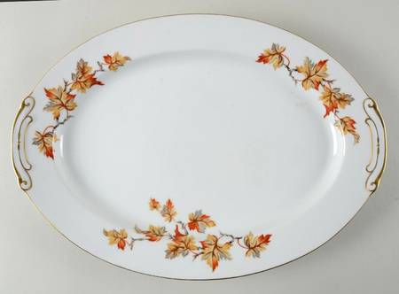 Golden Autumn 16" Oval Serving Platter