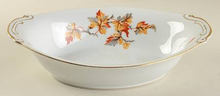 Golden Autumn 11" Oval Vegetable Bowl