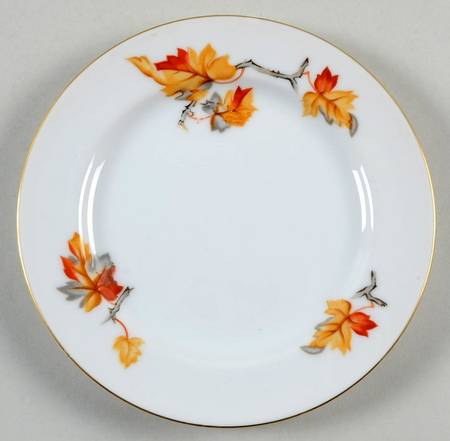 Golden Autumn Bread & Butter Plate