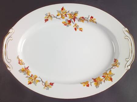 Golden Autumn 16" Oval Serving Platter