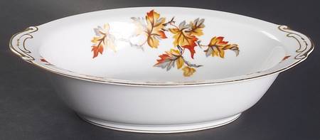 Golden Autumn 10" Oval Vegetable Bowl