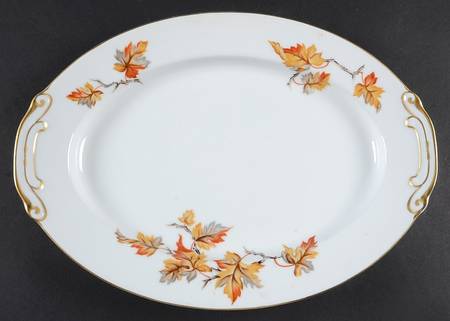 Golden Autumn 12" Oval Serving Platter