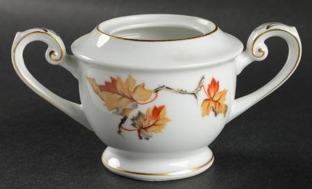 Golden Autumn Sugar Bowl No Lid