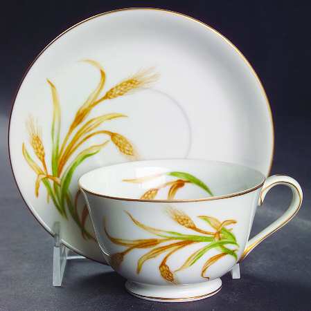 Harvest Footed Cup & Saucer Set