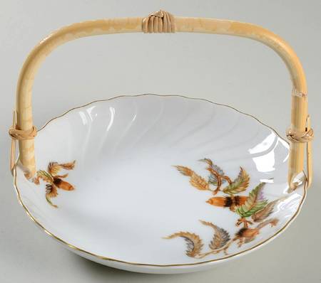Indian Summer 7''-7 1/4'' Basket W/Bamboo Handle HC
