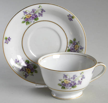New England Footed Cup & Saucer Set