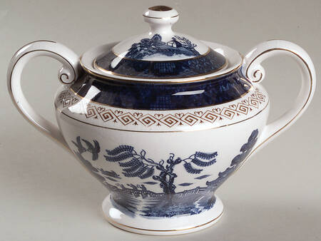 Willow Blue Sugar Bowl & Lid