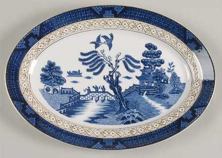 Willow Blue 12" Oval Serving Platter