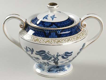 Willow Blue Sugar Bowl & Lid