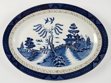 Willow Blue 16" Oval Serving Platter