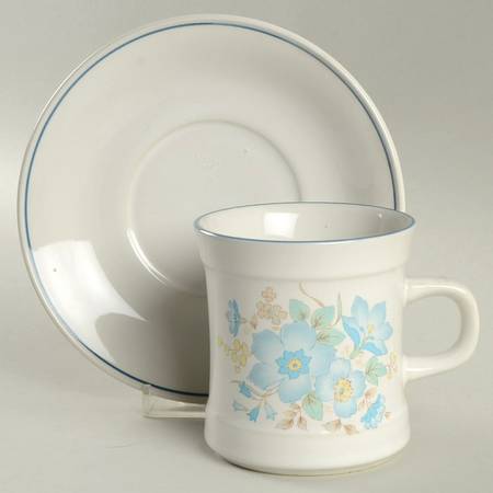 Celeste Flat Cup & Saucer Set