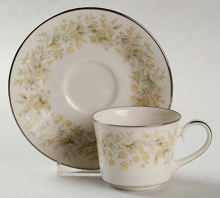 Wild Flower Flat Demitasse Cup & Saucer Set