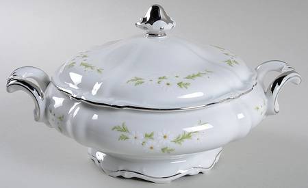 Bridal Wreath Round Covered Vegetable by Crown Jewel