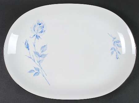 Candlelight Rose 13" Oval Serving Platter