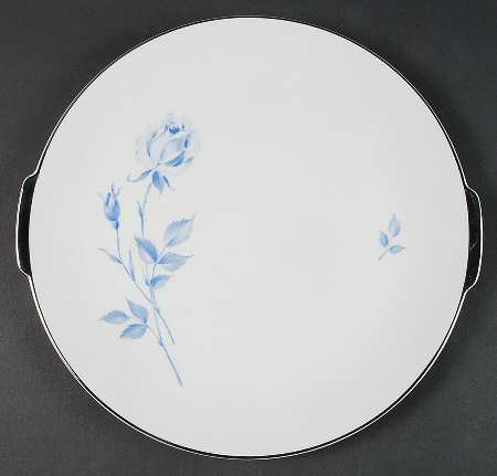 Candlelight Rose Handled Cake Plate