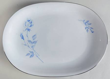 Candlelight Rose 14" Oval Serving Platter