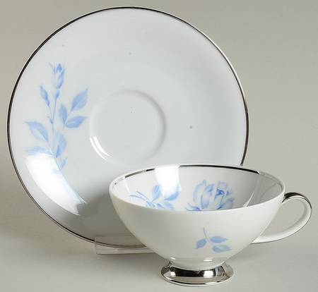 Candlelight Rose Footed Cup & Saucer Set