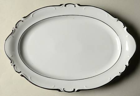 Elegance (Scroll Rim) 13" Oval Serving Platter