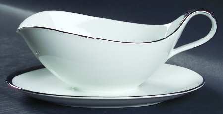 Silver Moon Gravy Boat with Attached Underplate