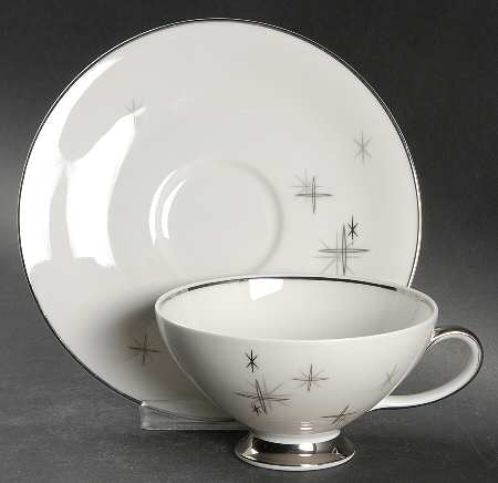 Starlight Footed Cup & Saucer Set