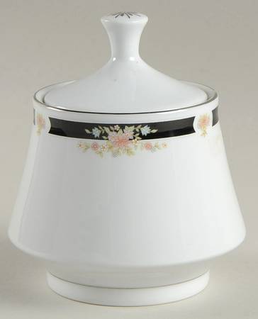 Adriana (Platinum Trim) Sugar Bowl & Lid