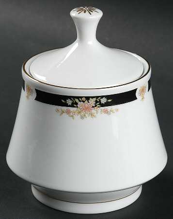 Adriana (Gold Trim) Sugar Bowl & Lid