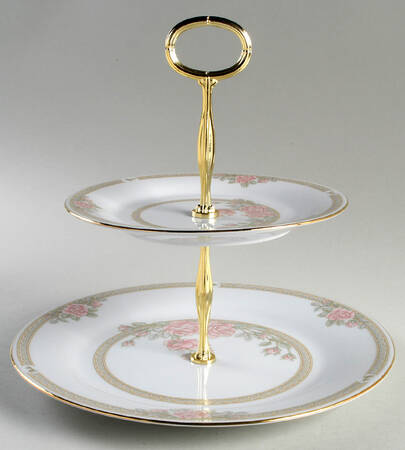 Christina 6 5/8"-10"  2 Tiered Serving Tray (Dp, Sp) HC
