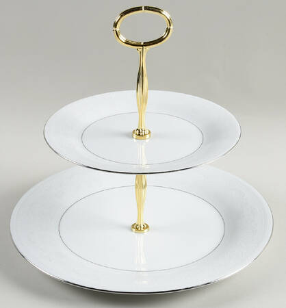 Crochet 6 5/8"-10"  2 Tiered Serving Tray (Dp, Sp) HC