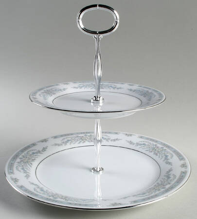 Diana 6 5/8"-10"  2 Tiered Serving Tray (Dp, Sp) HC