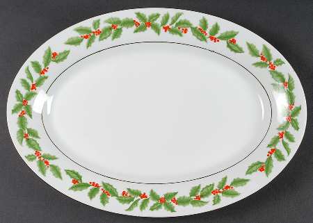 Holly 14" Oval Serving Platter