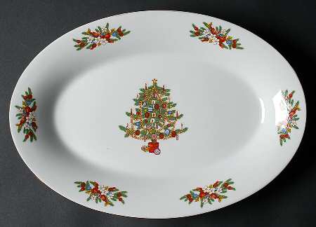 Mistletoe 14" Oval Serving Platter